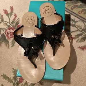 Jack Rogers, black sandals.  Size 8.